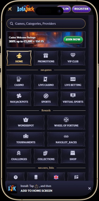 Lolajack casino login, casino lolajack