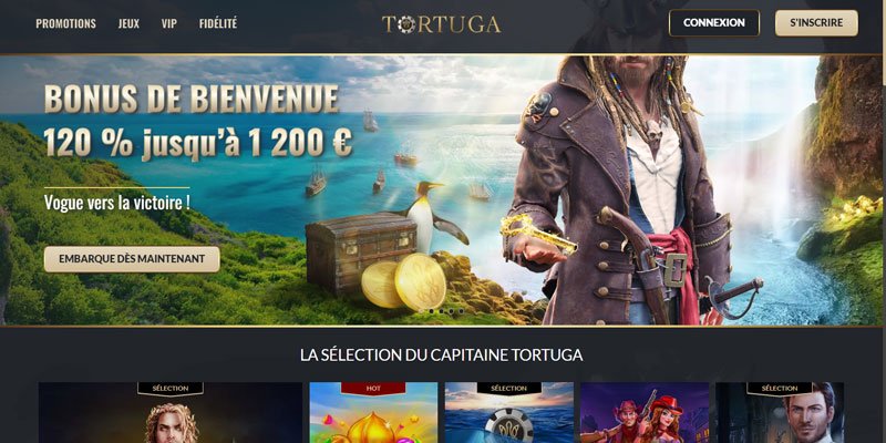 Première prise de contact avec Tortuga Casino en ligne à France